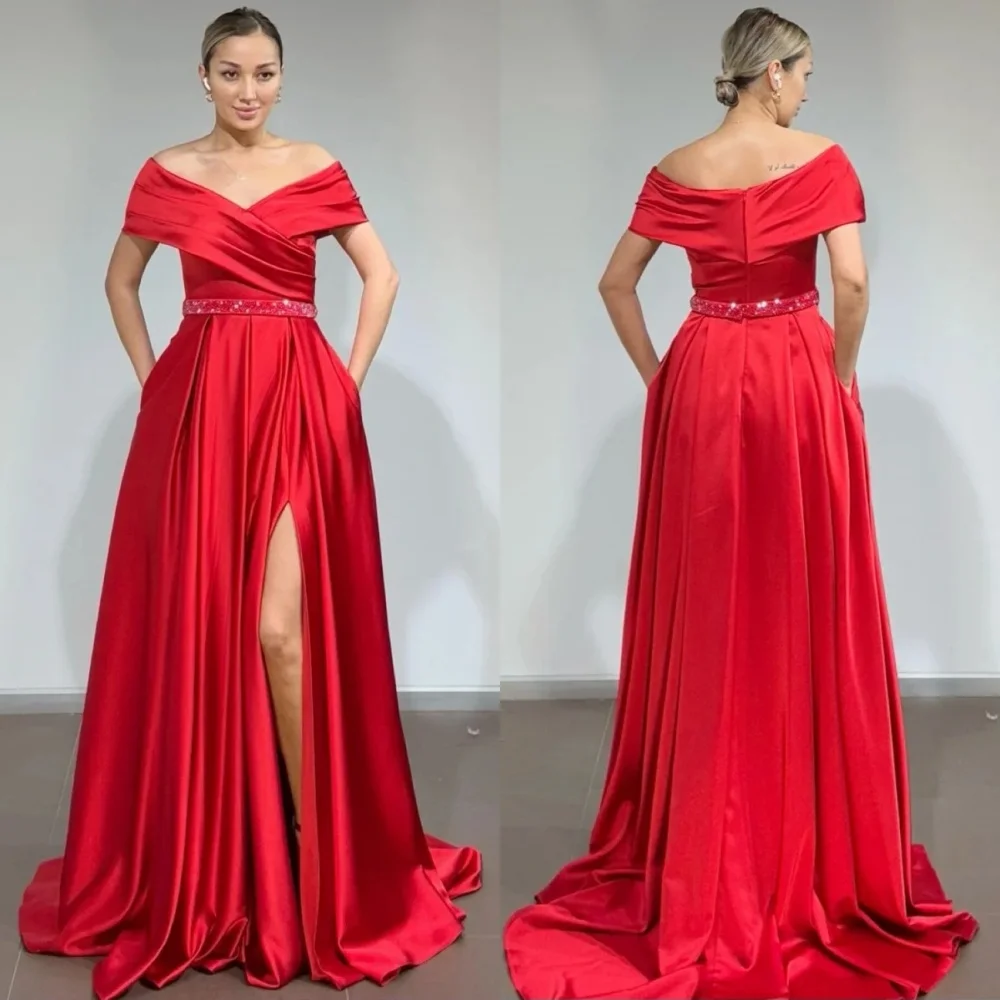 Customized Fashion Elegant Charmeuse Sequined Pleat A-line Off-the-shoulder Long Dresses Bespoke Occasion Sexy
Customized Fashion Elegant Charmeuse Sequined Pleat A-line Off-the-shoulder Long Dresses Bespoke Occasion Sexy