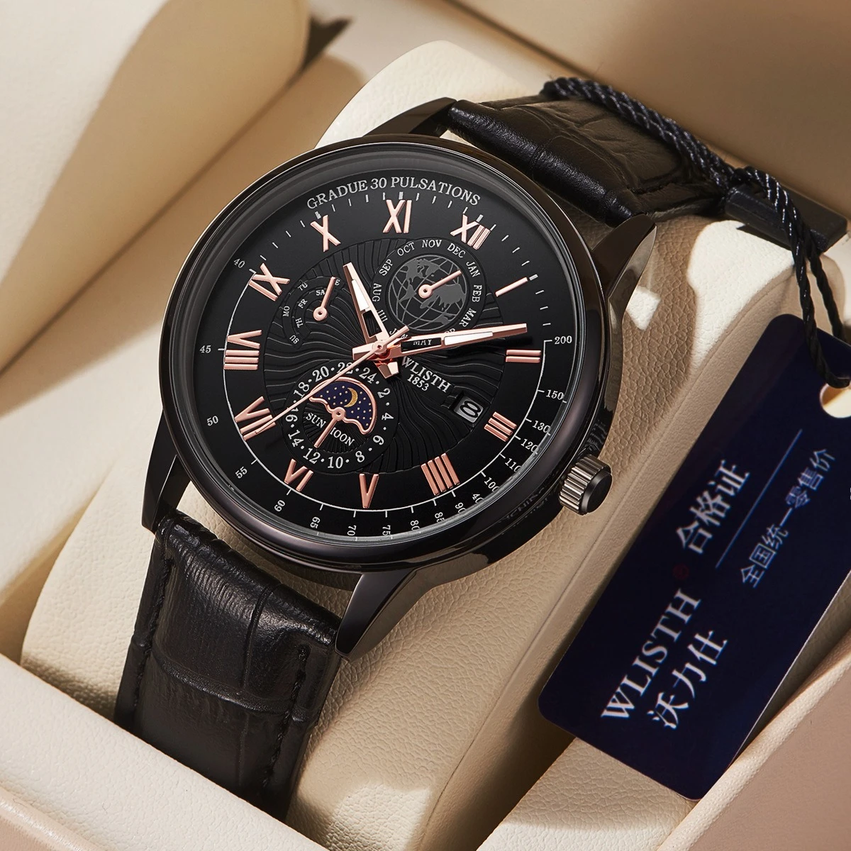 Men's Leather Strap Watch - Waterproof Luminous Calendar Watch, Casual Fashion Quartz Watch
Men's Leather Strap Watch - Waterproof Luminous Calendar Watch, Casual Fashion Quartz Watch