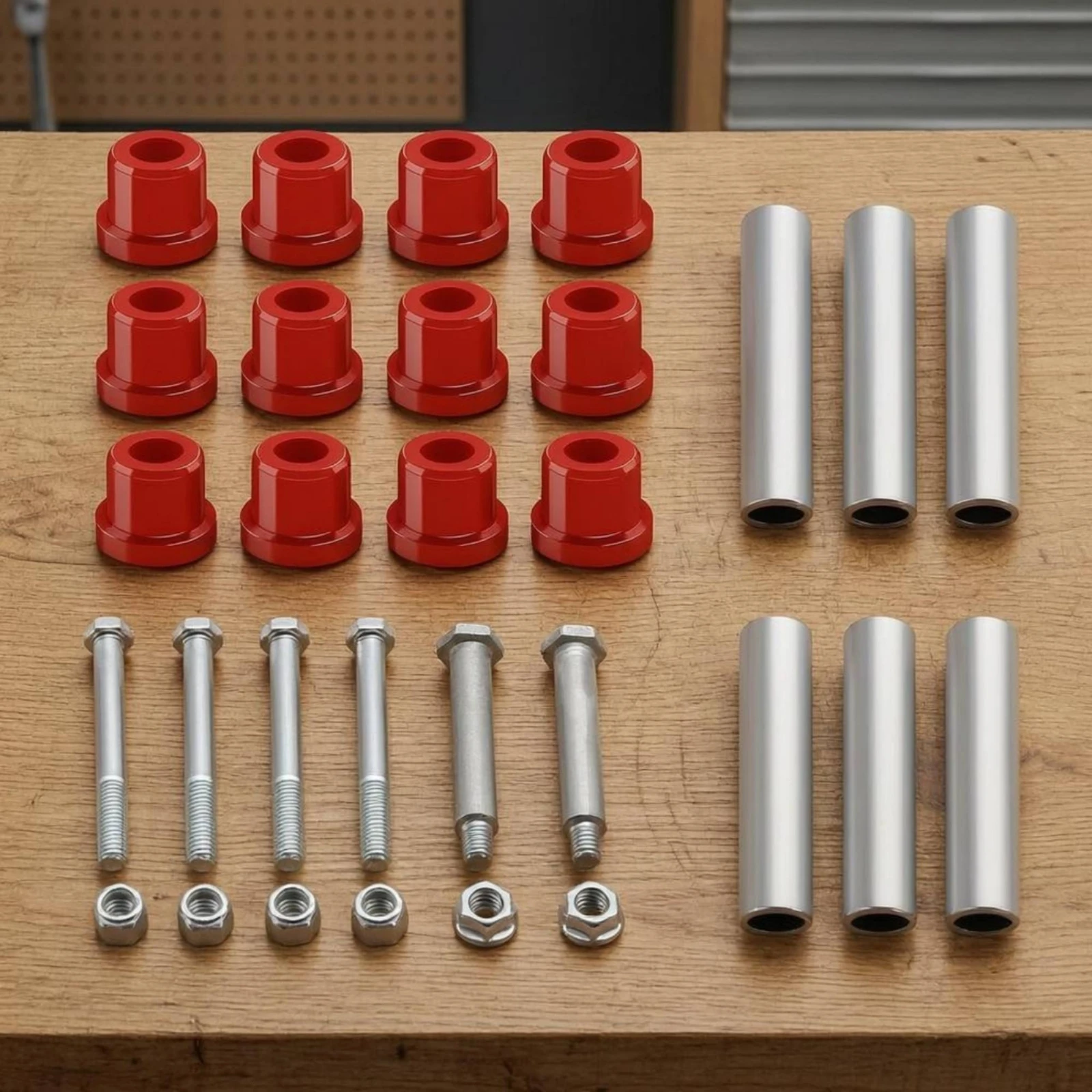 EZGO Spindle Bushing Kit Red Plastic Golf Cart Spindle Kit Metal Tubes Fasteners
EZGO Spindle Bushing Kit Red Plastic Golf Cart Spindle Kit Metal Tubes Fasteners
