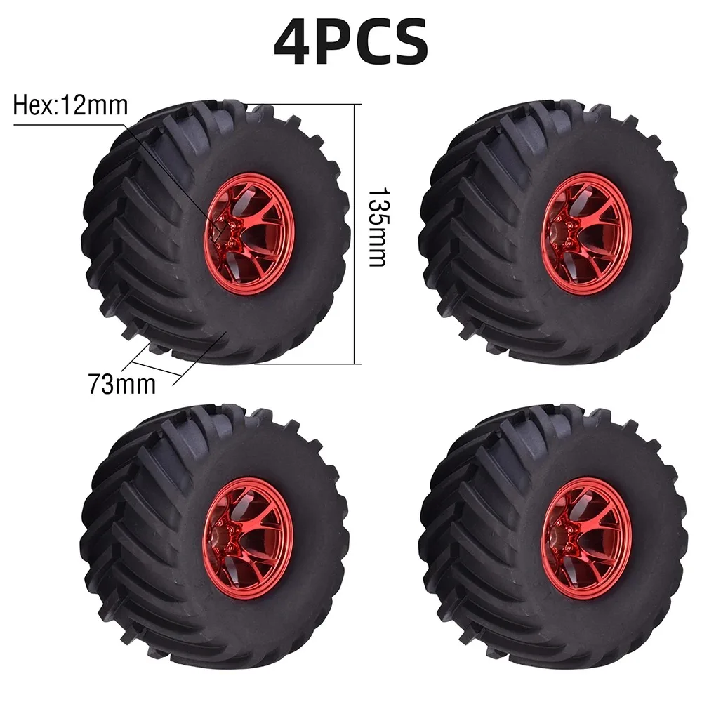 1/10RC Off-Road Crawler Monster Truck Wheel Tire Assembly 12mm Hex Rims 135mm Rubber Offroad Tyres Replacement for Traxxas SCX10
1/10RC Off-Road Crawler Monster Truck Wheel Tire Assembly 12mm Hex Rims 135mm Rubber Offroad Tyres Replacement for Traxxas SCX10