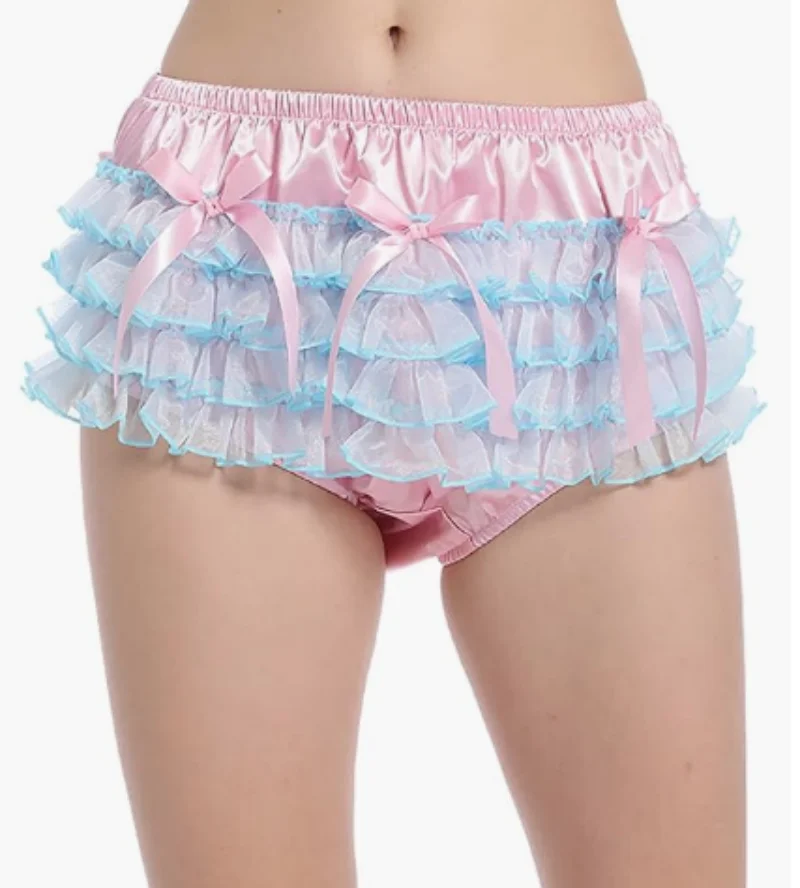 Sexy Adult Customized Gothic Costume Cross Dressing Girl Embedding Bow Tie Pink Blue Satin Elastic Waist Organza Splice
Sexy Adult Customized Gothic Costume Cross Dressing Girl Embedding Bow Tie Pink Blue Satin Elastic Waist Organza Splice