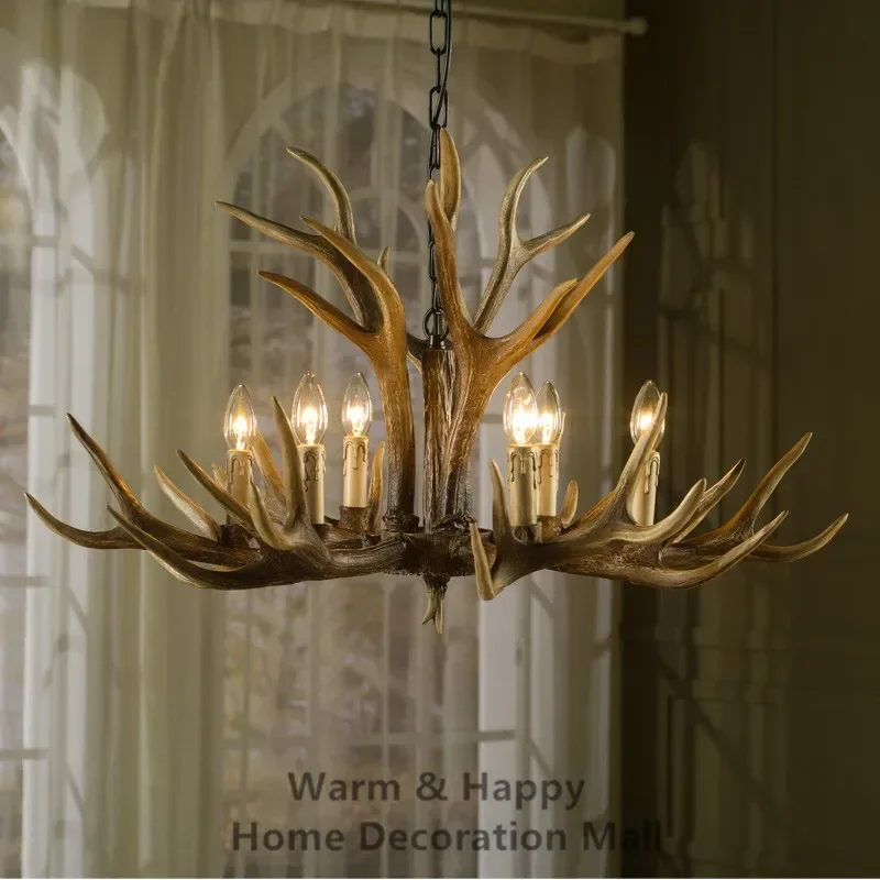 European Vintage chandeliers Suspension Simple Resin Antler Pendant Light Dining Room Hanging Lamp Fixture Dia 88cm 6 Head
European Vintage chandeliers Suspension Simple Resin Antler Pendant Light Dining Room Hanging Lamp Fixture Dia 88cm 6 Head
