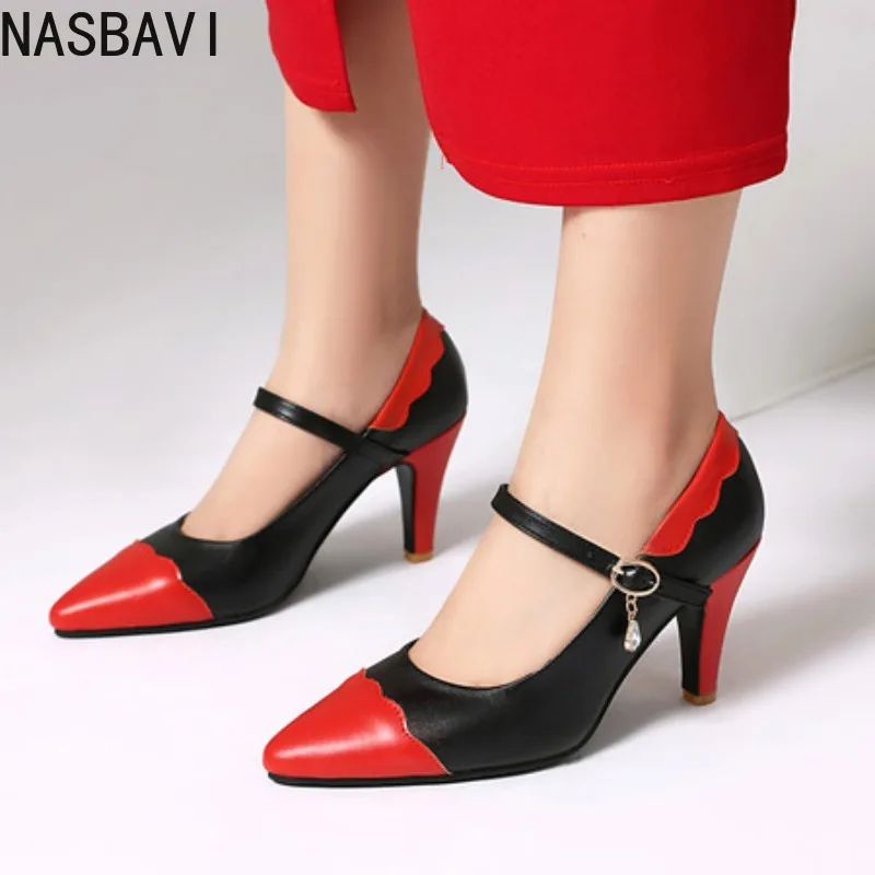 NASBAVI Office Lady Shoes Women Stiletto Thin High Heels Pumps Contrast Color Ankle Strap Sexy 2025 Spring Autumn Paety Date 46
NASBAVI Office Lady Shoes Women Stiletto Thin High Heels Pumps Contrast Color Ankle Strap Sexy 2025 Spring Autumn Paety Date 46