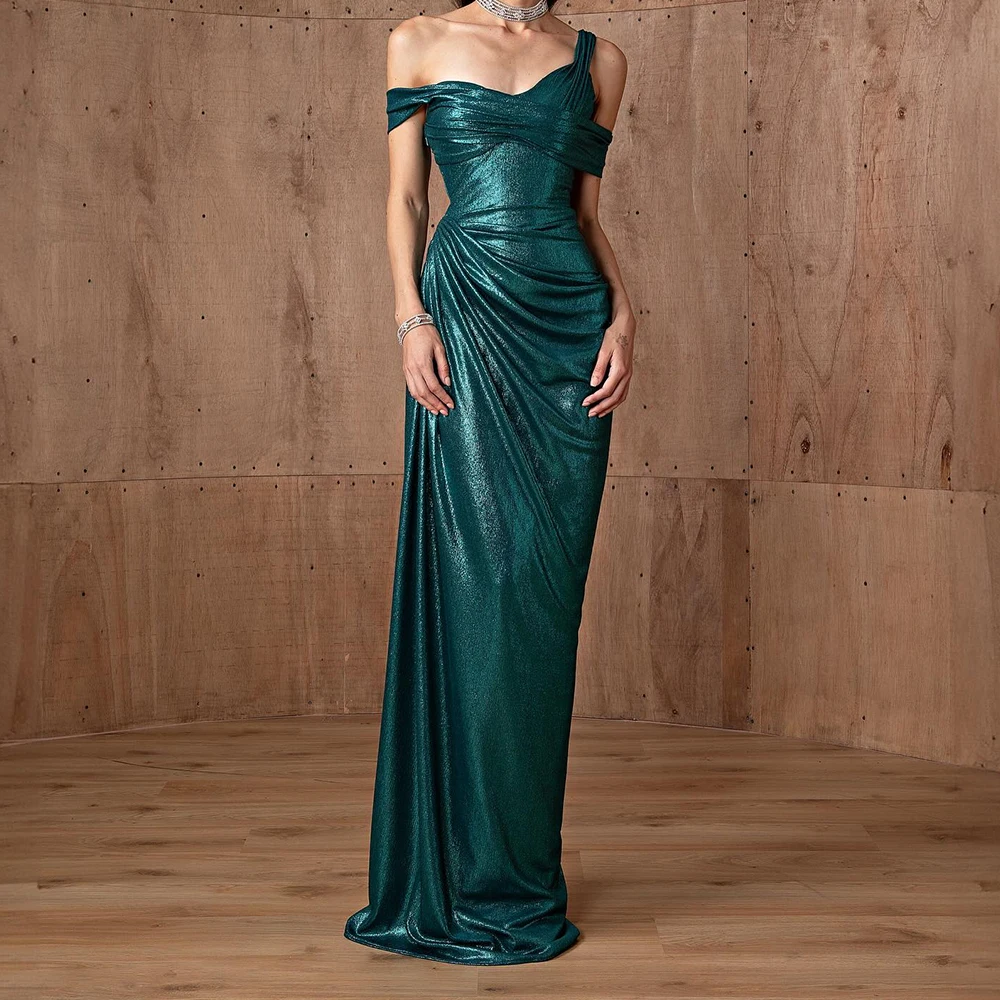 Customized Exquisite Satin Straight Off the Shoulder Evening Dress Floor Length Short Sleeves Sweep Train Vestidos de fiesta
Customized Exquisite Satin Straight Off the Shoulder Evening Dress Floor Length Short Sleeves Sweep Train Vestidos de fiesta