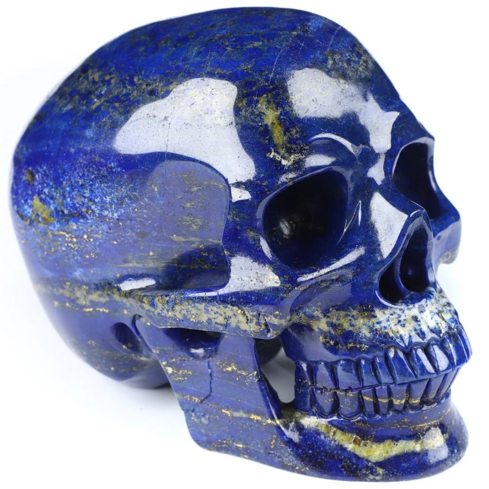 Natural Lapis Lazuli Skull Crystal Themed Indoor and Outdoor Decoration or Occasions Like Halloween Easter and Rock Collectors
Natural Lapis Lazuli Skull Crystal Themed Indoor and Outdoor Decoration or Occasions Like Halloween Easter and Rock Collectors
