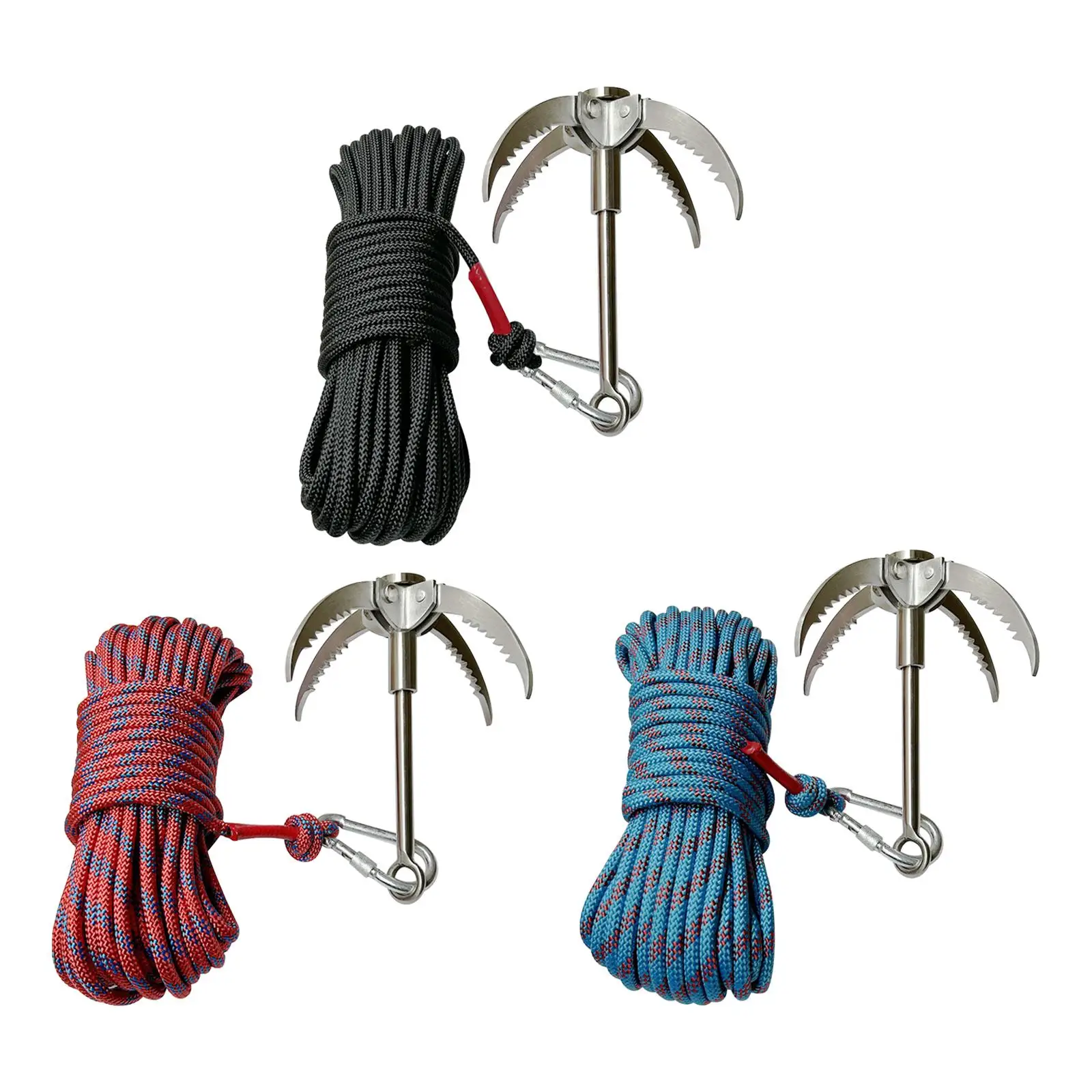 Grappling Hook with 20M Rope Flying Tiger Claw 4 Folded Claws Hook for Salvage Underwater Tree Hiking Outdoor Activity Camping
Grappling Hook with 20M Rope Flying Tiger Claw 4 Folded Claws Hook for Salvage Underwater Tree Hiking Outdoor Activity Camping