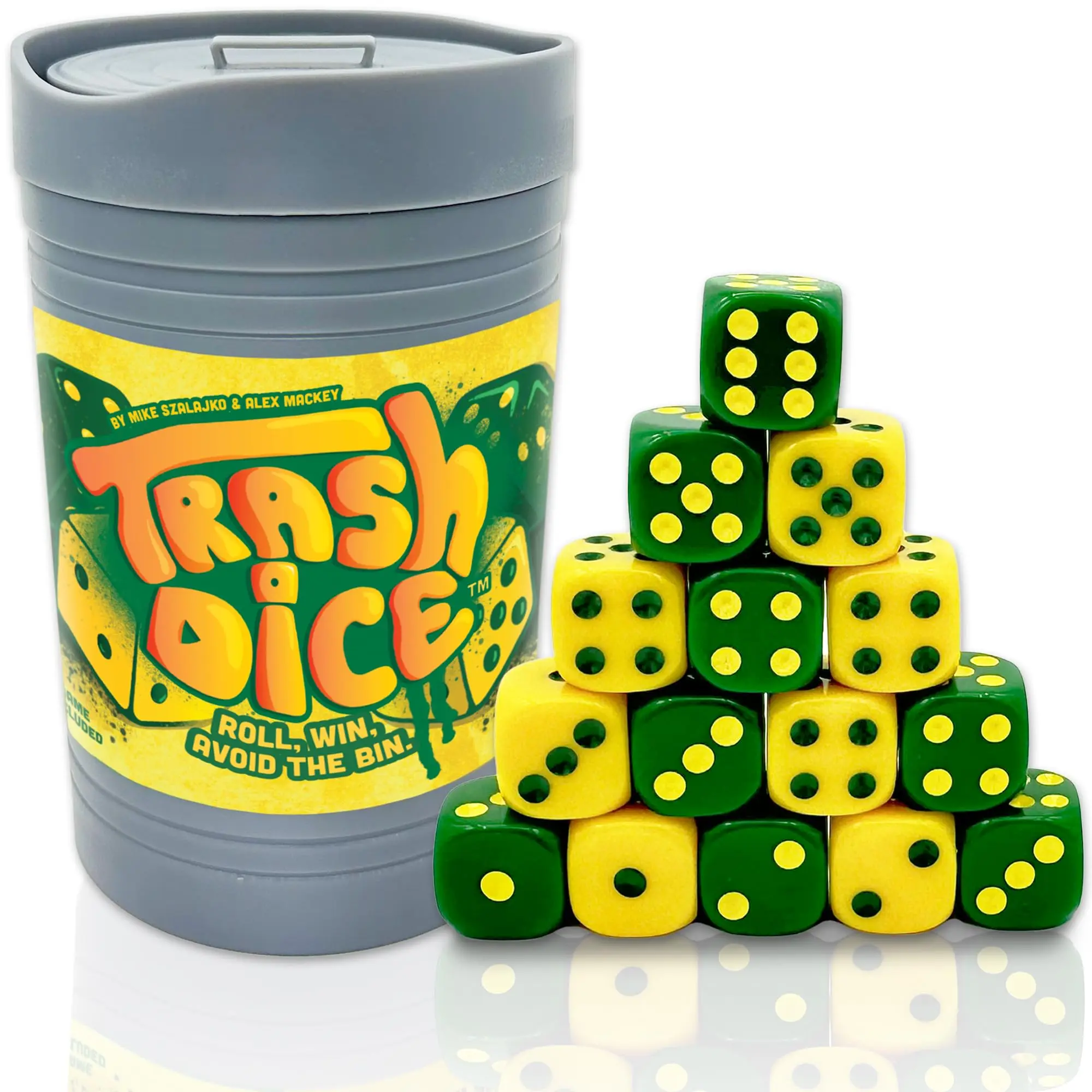 Trash Dice - Fast-Paced Family Dice Game | Exciting 2-Player Board and Dice Game with Trash Can and Dice Set | for Travel, Party
Trash Dice - Fast-Paced Family Dice Game | Exciting 2-Player Board and Dice Game with Trash Can and Dice Set | for Travel, Party