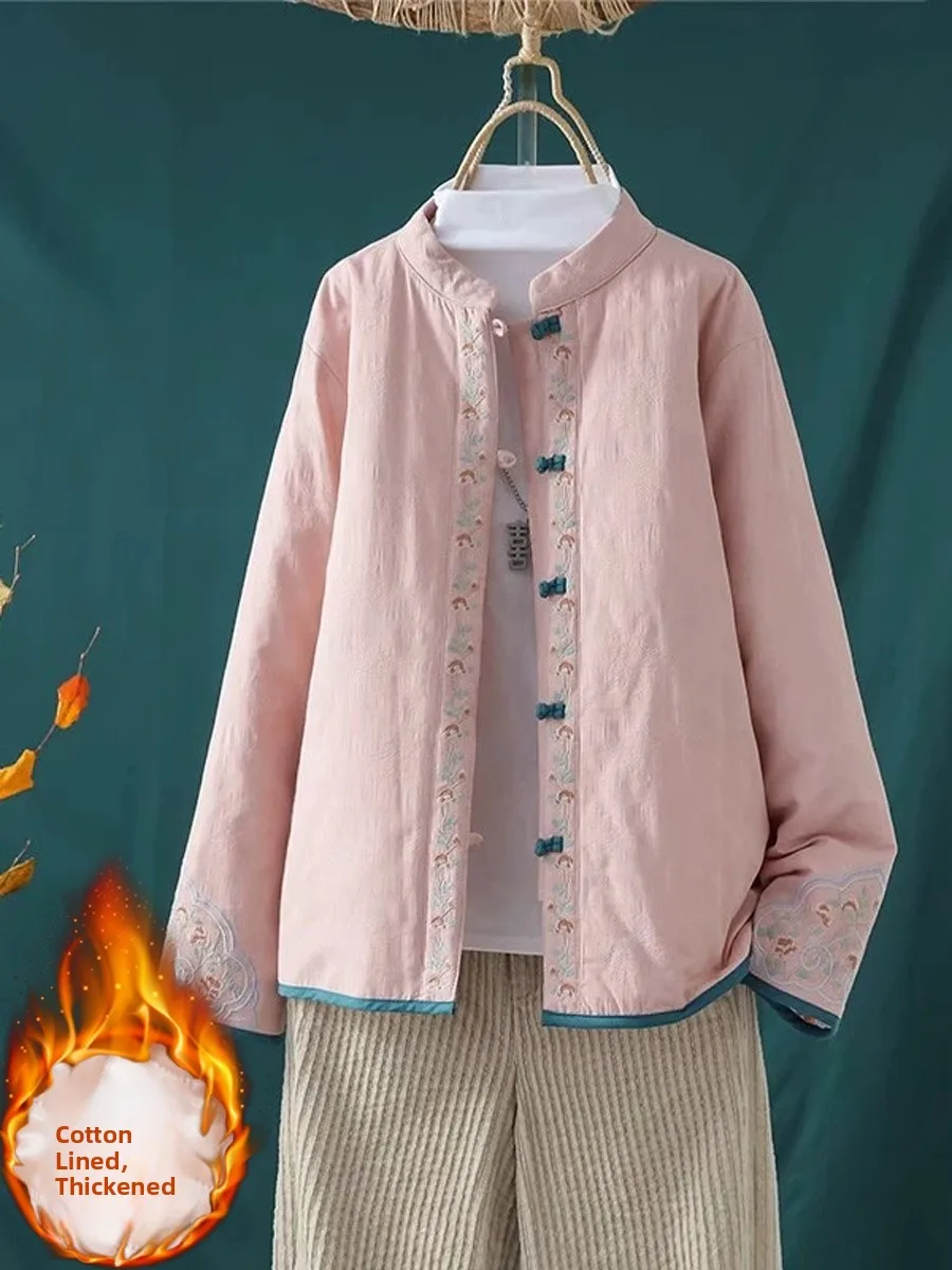 Женское зимнее хлопковое пальто с вышивкой в китайском стиле в стиле ретро, зимнее пальто с хлопковой подкладкой, зимняя верхняя одежда для мам
Женское зимнее хлопковое пальто с вышивкой в китайском стиле в стиле ретро, зимнее пальто с хлопковой подкладкой, зимняя верхняя одежда для мам