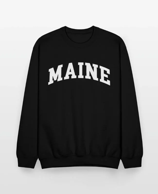 Autumn and Winter Maine - Inspired Cotton Crew Neck Sweatshirt This Simple Yet Stylish Design "MAINE" in Bold White Letters
Autumn and Winter Maine - Inspired Cotton Crew Neck Sweatshirt This Simple Yet Stylish Design "MAINE" in Bold White Letters