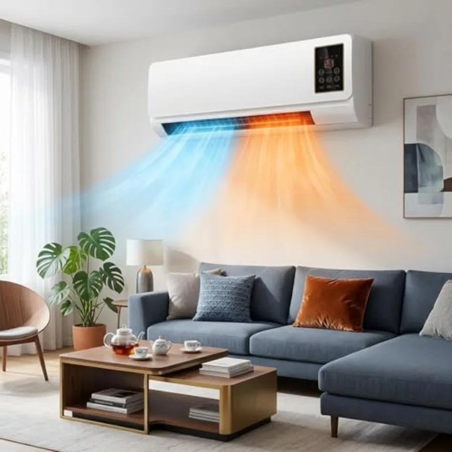 Wall Mounted Air Conditioner Fan, 2-in-1 Heater and Cooling Combo, Smart Room AC Unit with Remote and Timer, Quiet Small Portab
Wall Mounted Air Conditioner Fan, 2-in-1 Heater and Cooling Combo, Smart Room AC Unit with Remote and Timer, Quiet Small Portab