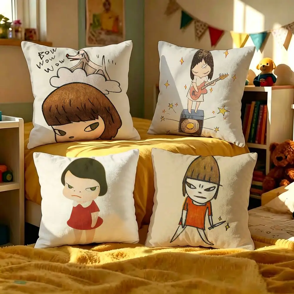 Creative Brooch Yoshitomo Nara Cushion Cover Polyester Sofa Cushions Decorative Throw Pillows Home Decoration Pillowcover
Creative Brooch Yoshitomo Nara Cushion Cover Polyester Sofa Cushions Decorative Throw Pillows Home Decoration Pillowcover