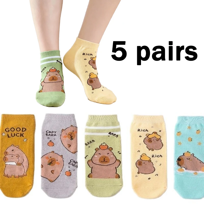 5 Pairs Capybara Kids Socks Girl Boy Breathable Cartoon Sock Cute Sock Combed Cotton Winter Hip Hop Harajuku Socks Kid Home Gift
5 Pairs Capybara Kids Socks Girl Boy Breathable Cartoon Sock Cute Sock Combed Cotton Winter Hip Hop Harajuku Socks Kid Home Gift