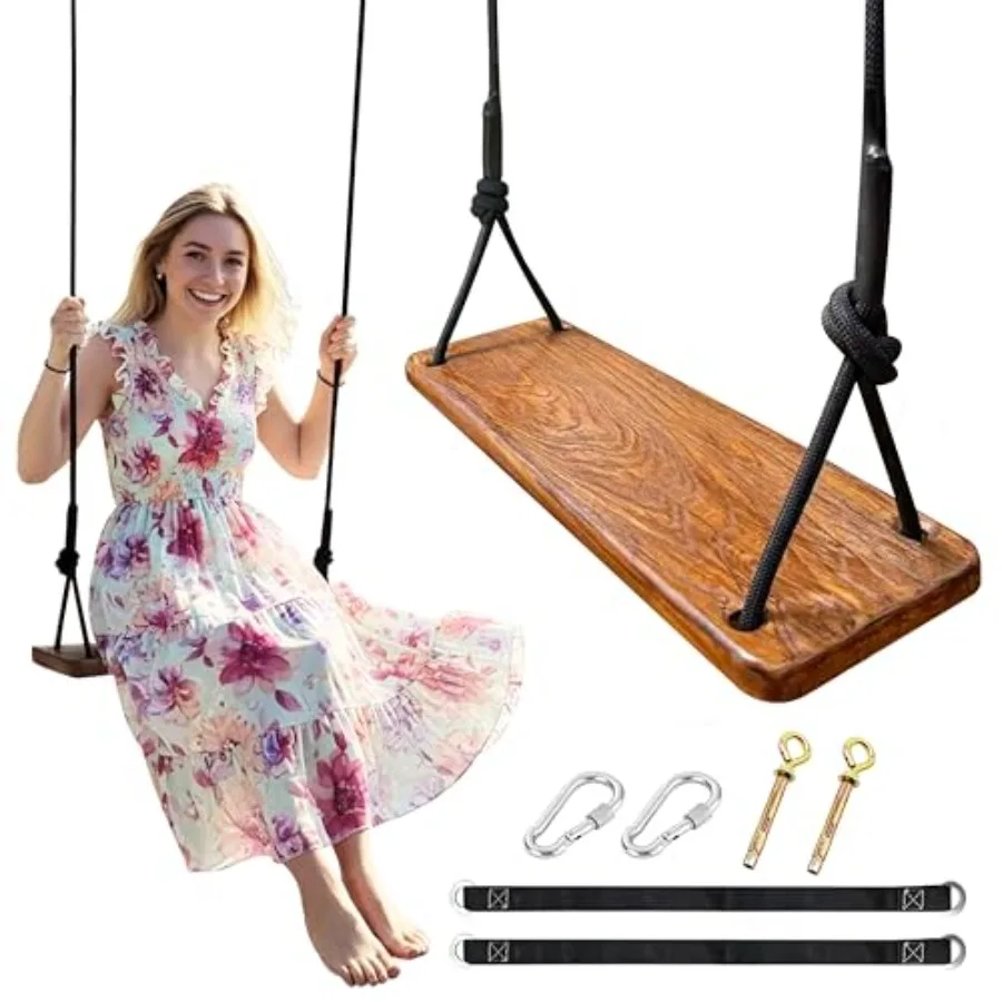 Backyard playground wooden swing for adults and kids matte finish hardwood natural wood color adjustable climbing rope and tree
Backyard playground wooden swing for adults and kids matte finish hardwood natural wood color adjustable climbing rope and tree