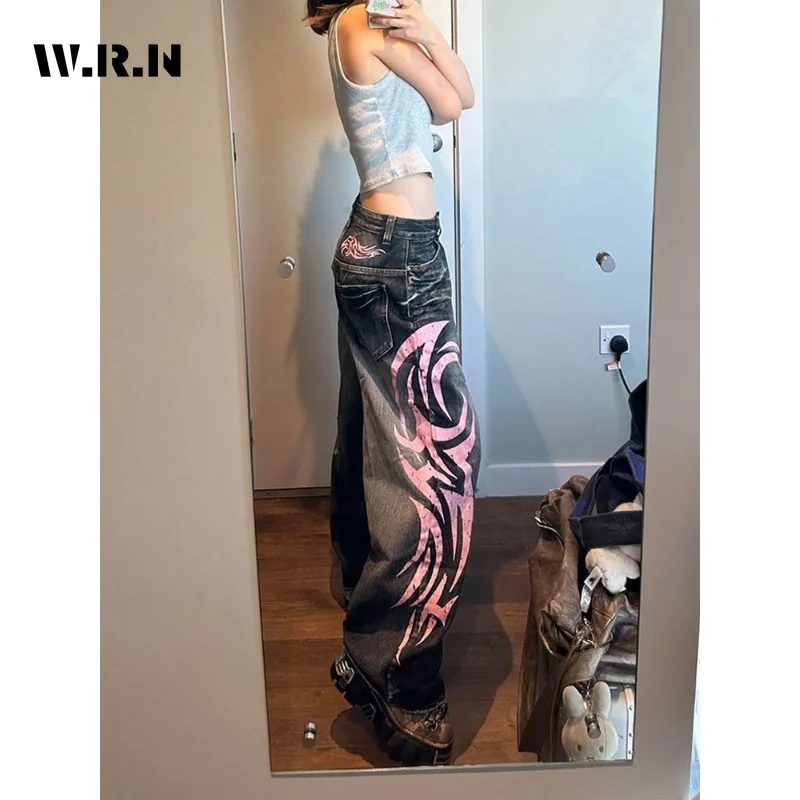 Y2K American Vintage Mottled Totem Print Baggy Jeans Women's High Waist Wide Leg Jeans Women's Harajuku Trendy Hip-hop Jeans
Y2K American Vintage Mottled Totem Print Baggy Jeans Women's High Waist Wide Leg Jeans Women's Harajuku Trendy Hip-hop Jeans