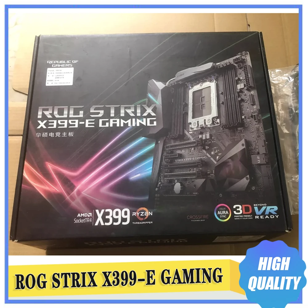 ROG STRIX X399-E GAMING для материнской платы ASUS X399E, разъем TR4 DDR4 128G SATA III PCI-E 3,0 X16
ROG STRIX X399-E GAMING для материнской платы ASUS X399E, разъем TR4 DDR4 128G SATA III PCI-E 3,0 X16