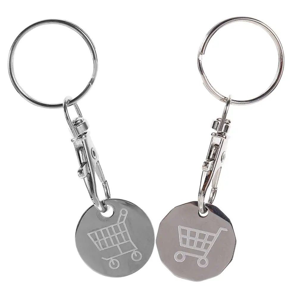 2 Pcs Cart Keychain Stainless Steel Supermarket Trolley Token Shopping Trolley Remover Key Ring Metal Classic Style
2 Pcs Cart Keychain Stainless Steel Supermarket Trolley Token Shopping Trolley Remover Key Ring Metal Classic Style