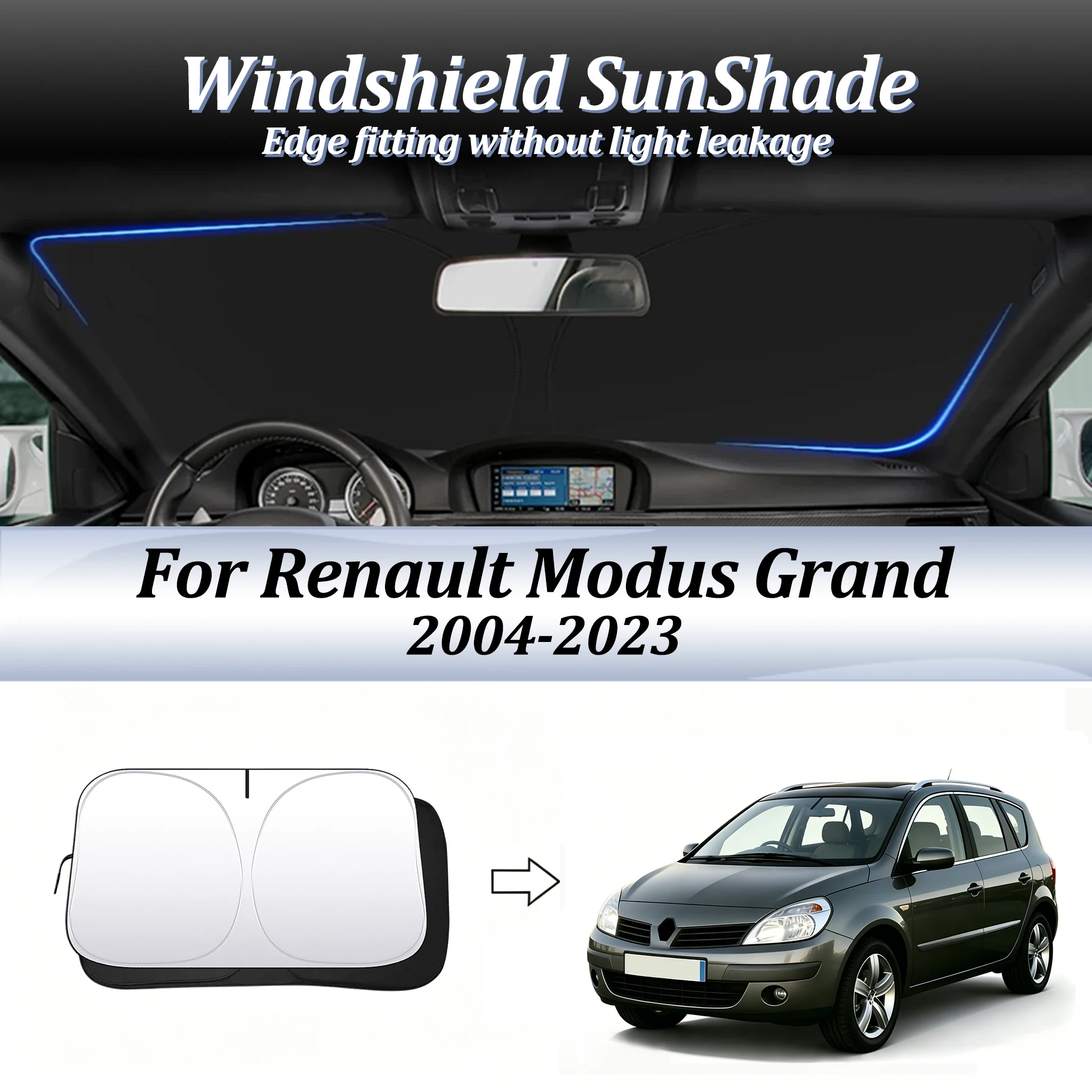 Car Windshield SunShade For Renault Modus Grand 2004-2023 Foldable Anti-UV Sun Shade Lightproof Heat Shield Auto Accessories
Car Windshield SunShade For Renault Modus Grand 2004-2023 Foldable Anti-UV Sun Shade Lightproof Heat Shield Auto Accessories