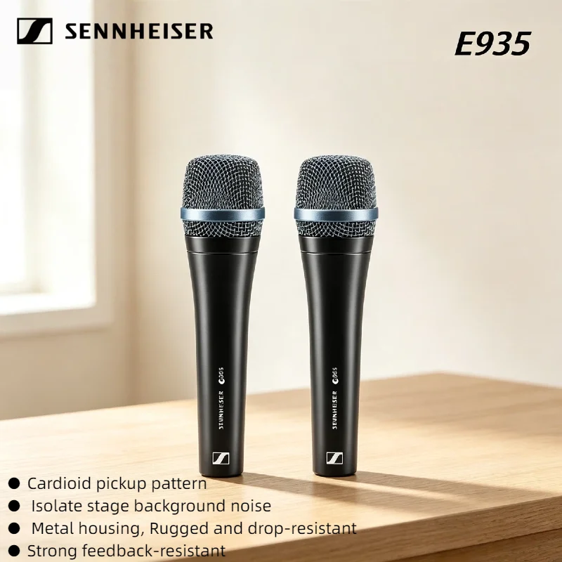 Sennheiser E935 Wired Cardioid Handheld Dynamic Vocal Microphone Professional for Stage Live Karaoke Singing Studio 2PCS
Sennheiser E935 Wired Cardioid Handheld Dynamic Vocal Microphone Professional for Stage Live Karaoke Singing Studio 2PCS