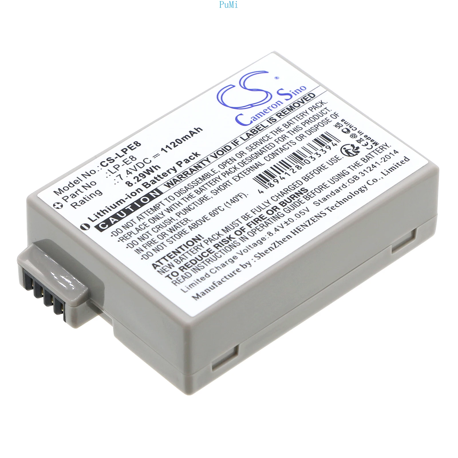 Li-ion Camera Battery for Canon, 7.4v, 1120mAh, Compatible Models: EOS 550D, Rebel T2i, EF-S, EOS Kiss X4
Li-ion Camera Battery for Canon, 7.4v, 1120mAh, Compatible Models: EOS 550D, Rebel T2i, EF-S, EOS Kiss X4