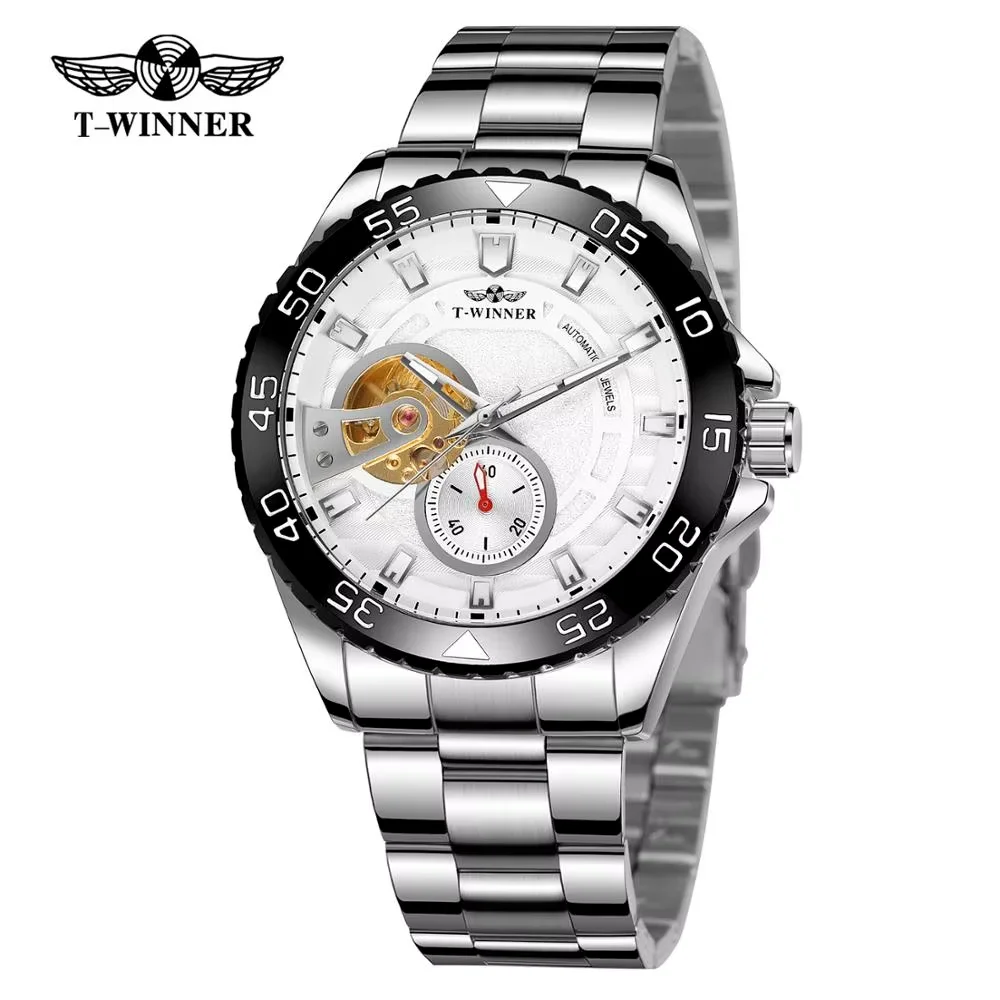 Winner Silver Luxury Silver Steel Band Two Eyes Multi-Hand Trend Business Men's Automatic Manipulator Watch
Winner Silver Luxury Silver Steel Band Two Eyes Multi-Hand Trend Business Men's Automatic Manipulator Watch