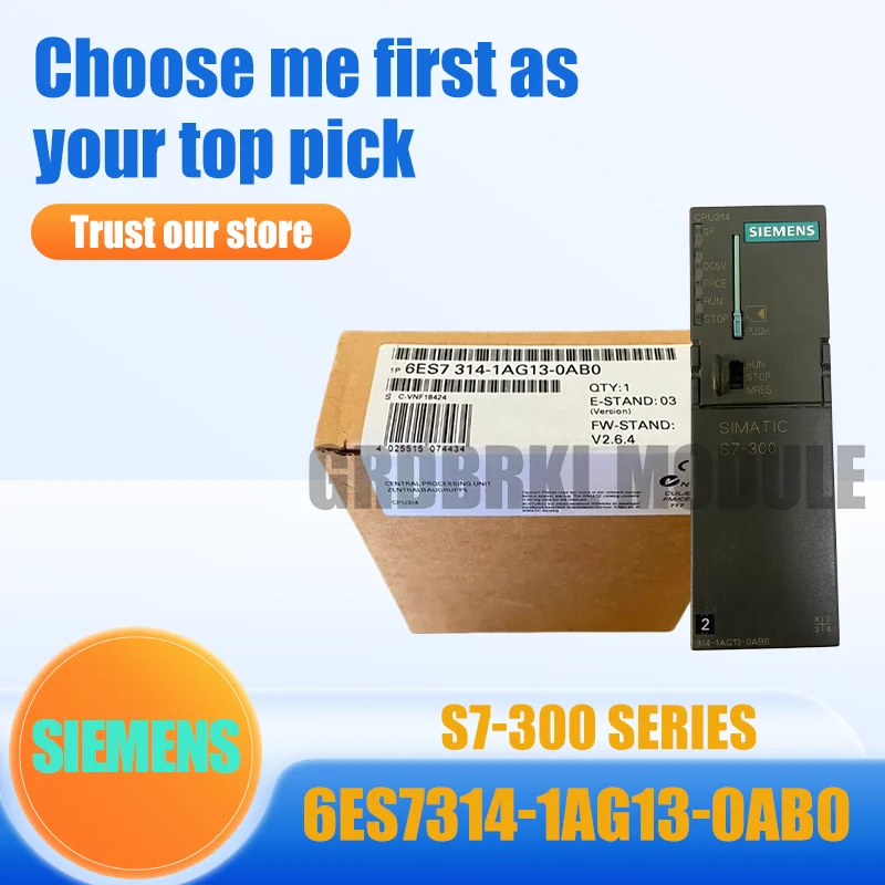 New Original SIEMENS 6ES7314-1AG13-0AB0 S7-300 CPU314 MPI PLC Processor Module
New Original SIEMENS 6ES7314-1AG13-0AB0 S7-300 CPU314 MPI PLC Processor Module
