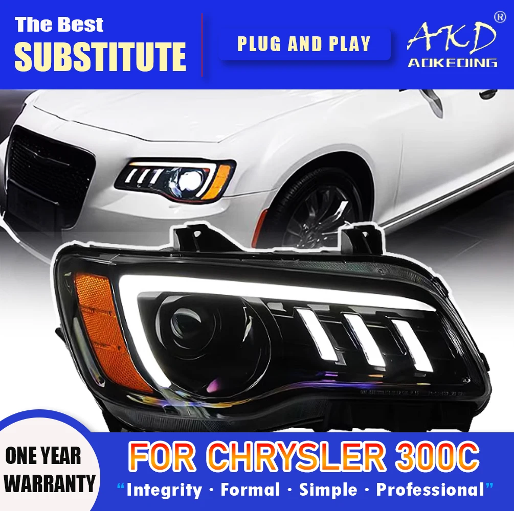 AKD Head Lamp for Chrysler 300C LED Headlight 2011-2017 Headlights 300C DRL Turn Signal High Beam Angel Eye Projector Lens
AKD Head Lamp for Chrysler 300C LED Headlight 2011-2017 Headlights 300C DRL Turn Signal High Beam Angel Eye Projector Lens