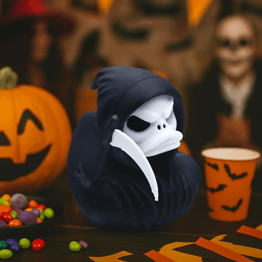 3D Printed Halloween Duck Anime Figure Handicraft Model Spooky Halloween Duck Figurine PLA Funny Doll Grim Reaper Duck Ornament 
3D Printed Halloween Duck Anime Figure Handicraft Model Spooky Halloween Duck Figurine PLA Funny Doll Grim Reaper Duck Ornament