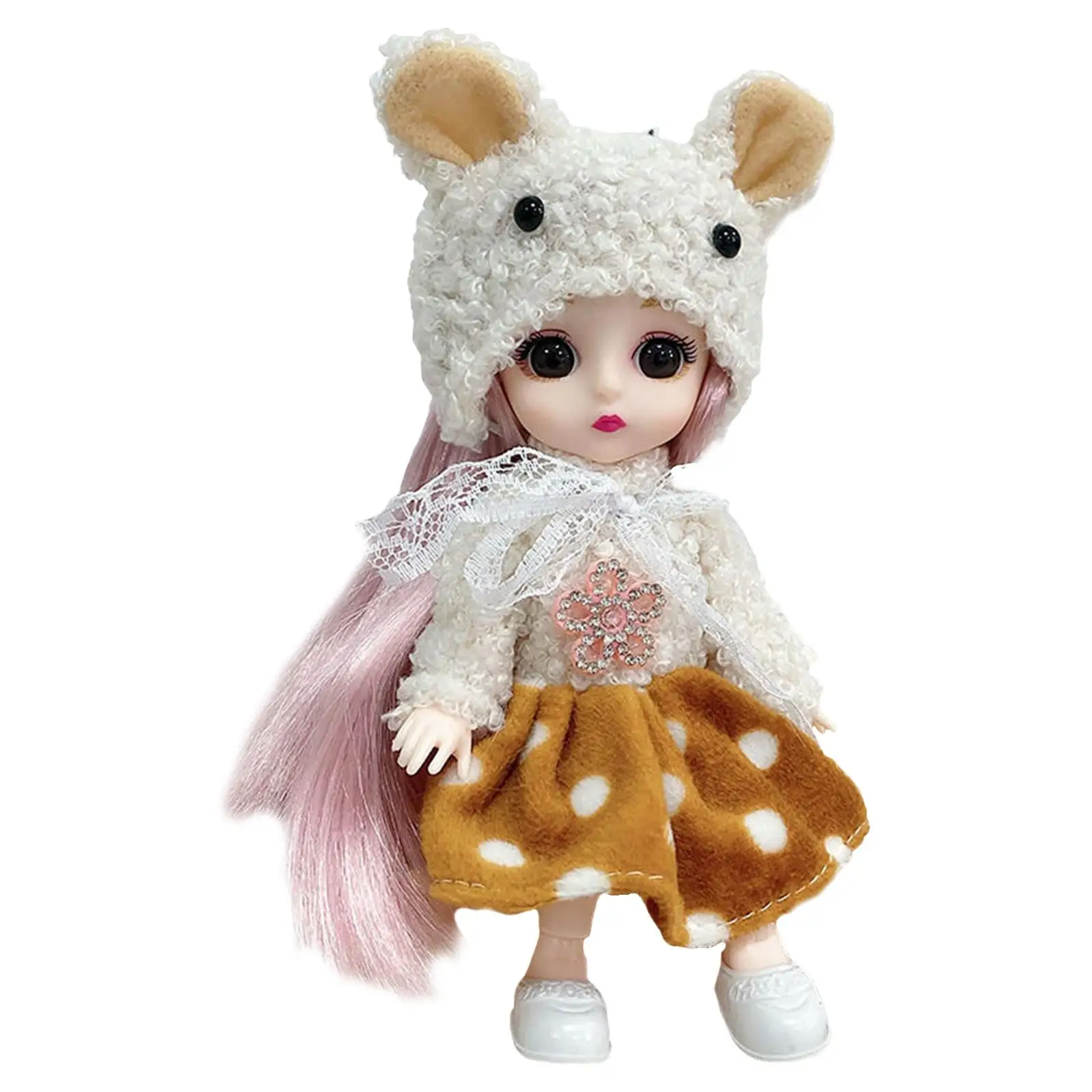 1:12 Handmade Baby Doll Fashion BJD Mini Girls Baby Beautiful Dress up 3D Eyes Lifelike 16cm Child Birthday Gift Toys
1:12 Handmade Baby Doll Fashion BJD Mini Girls Baby Beautiful Dress up 3D Eyes Lifelike 16cm Child Birthday Gift Toys