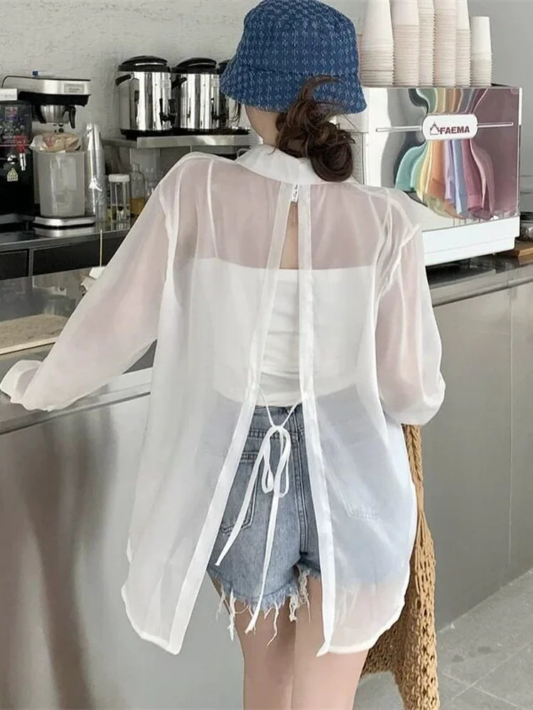 Sun Protection Ice Silk Women's Loose Open Cardigan Shirt Korean Style Long Sleeve Collar Regular Length Fashionable Sum...
Sun Protection Ice Silk Women's Loose Open Cardigan Shirt Korean Style Long Sleeve Collar Regular Length Fashionable Sum...