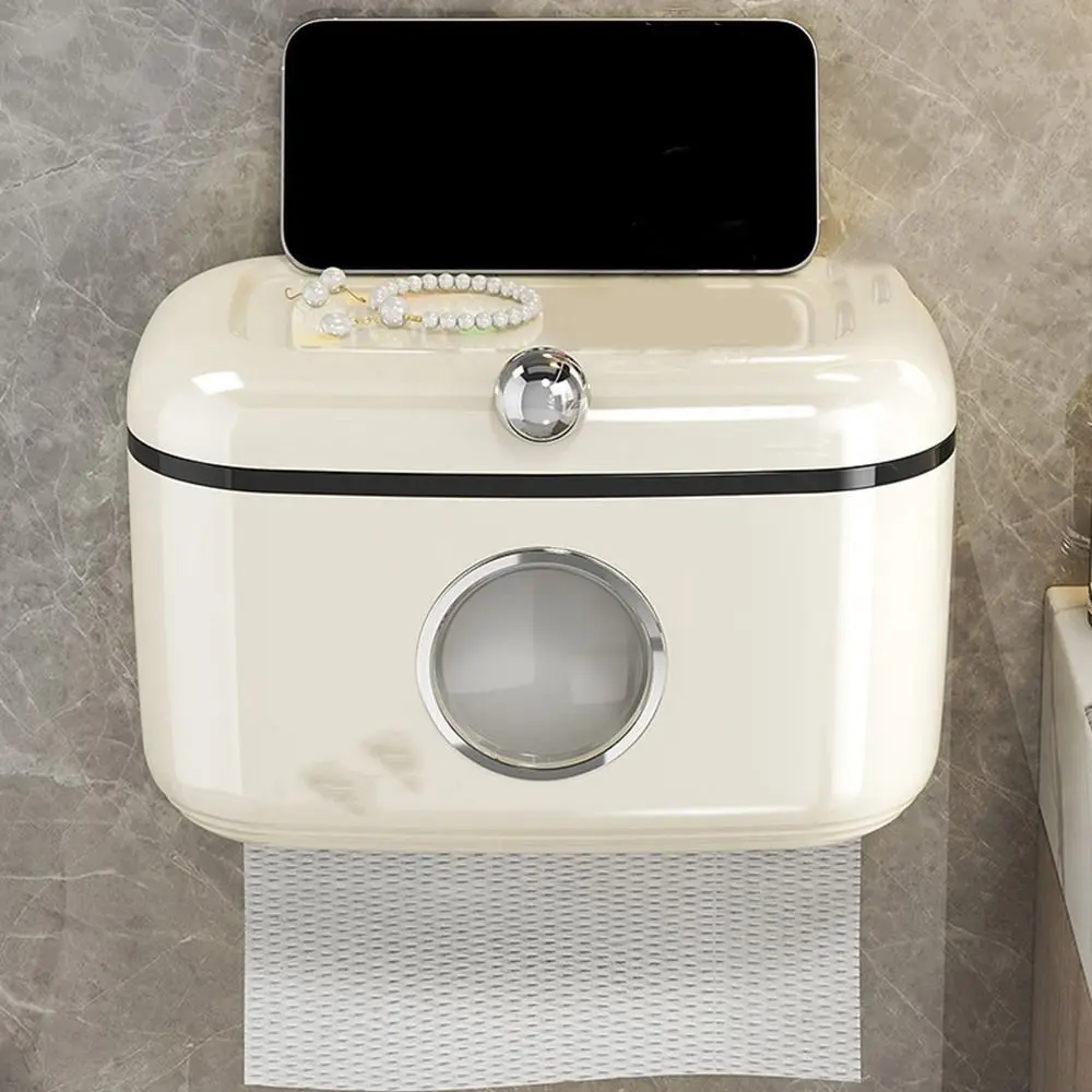 Plastic Toilet Tissue Box Cream Color Wall-mounted Napkin Box Waterproof Large Capacity Paper Roll Organizer for Home
Plastic Toilet Tissue Box Cream Color Wall-mounted Napkin Box Waterproof Large Capacity Paper Roll Organizer for Home