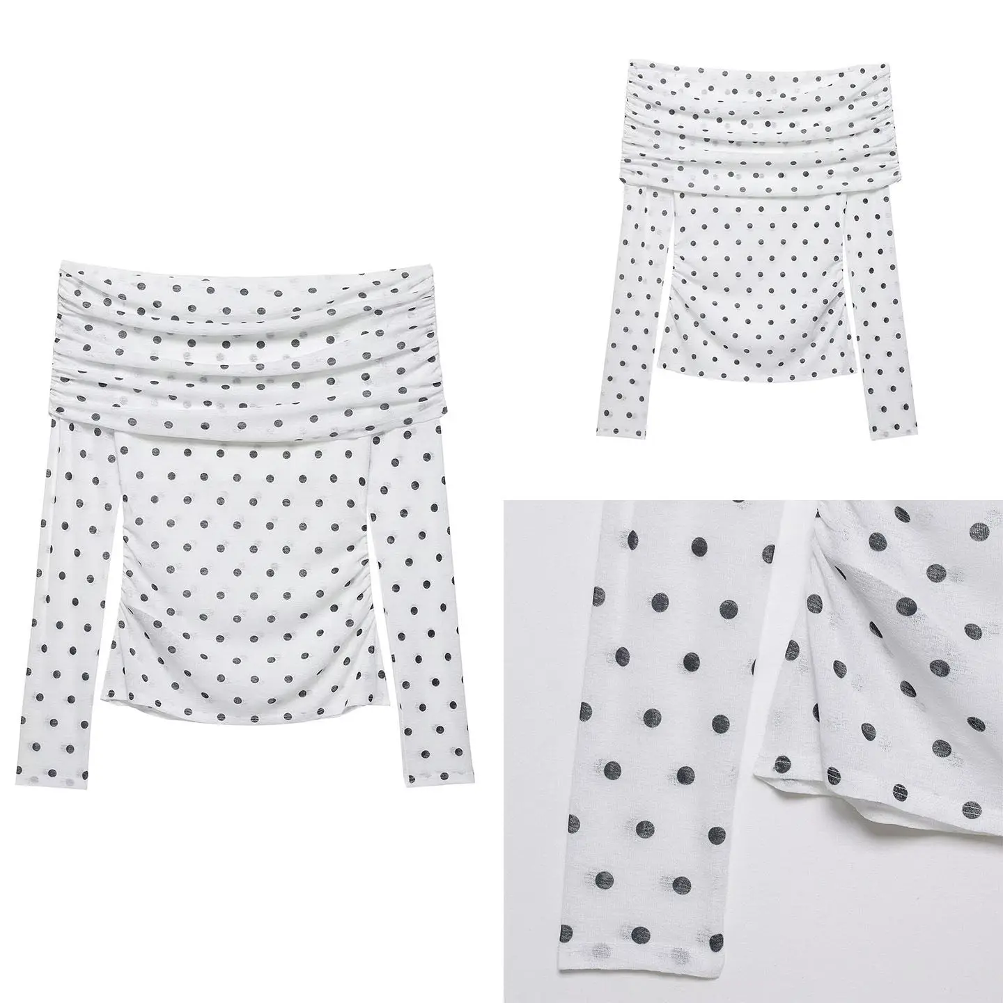 Women's Slim Fit One Shoulder Summer Shirt Sexy Thin Dot Print Long Sleeve European Style Fashion ZADATA 2026 New Arrival
Women's Slim Fit One Shoulder Summer Shirt Sexy Thin Dot Print Long Sleeve European Style Fashion ZADATA 2026 New Arrival
