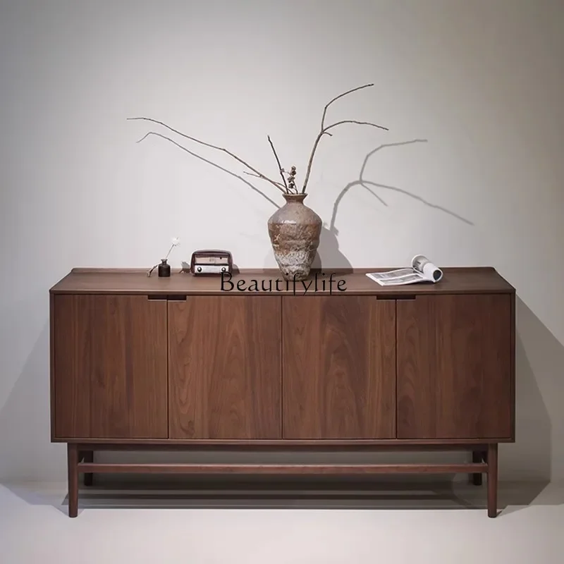 ld25 Black walnut side cabinet Japanese style with pump storage All solid wood simple locker
ld25 Black walnut side cabinet Japanese style with pump storage All solid wood simple locker