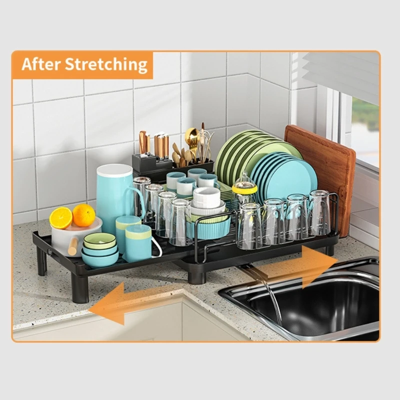 Металлическая двухслойная полка для посуды с подсветкой сливного поддона и инструмента для сушки и хранения кухонной столешницы
Металлическая двухслойная полка для посуды с подсветкой сливного поддона и инструмента для сушки и хранения кухонной столешницы