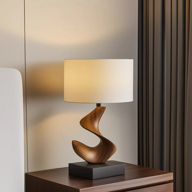 Wabi-Sabi Style Vintage Solid Wood Table Lamp Fabric Lampshade Living Room Bedroom Study Hotel Teahouse Art Creative Desk Lights
Wabi-Sabi Style Vintage Solid Wood Table Lamp Fabric Lampshade Living Room Bedroom Study Hotel Teahouse Art Creative Desk Lights