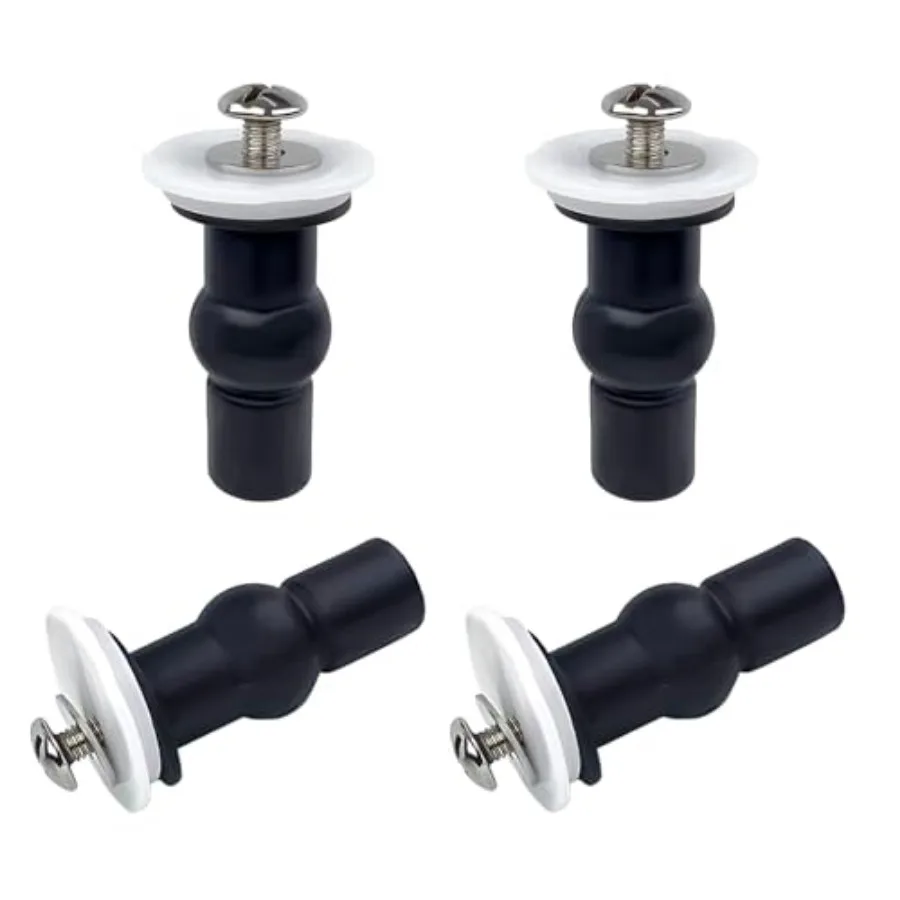 4 Pack Universal Toilet Seat Bolts and Hinge Screws, Top Mounting Fixings Kit with Expanding Rubber Top Nuts, Replacement Screw
4 Pack Universal Toilet Seat Bolts and Hinge Screws, Top Mounting Fixings Kit with Expanding Rubber Top Nuts, Replacement Screw