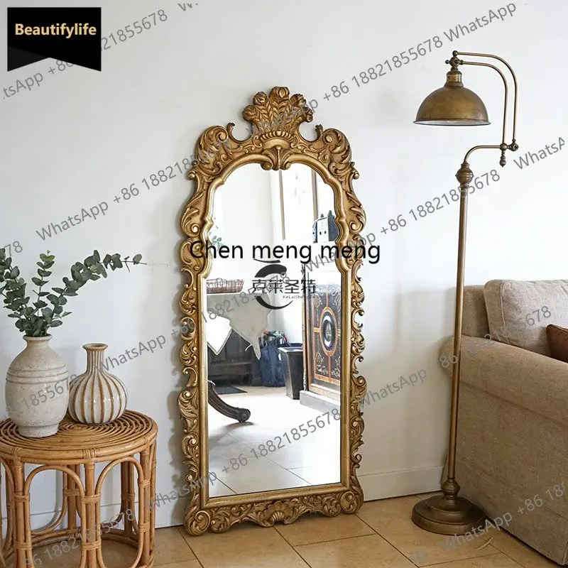 C139 French retro carved full-body mirror living room luxury floor mirror home American villa fitting mirror
C139 French retro carved full-body mirror living room luxury floor mirror home American villa fitting mirror