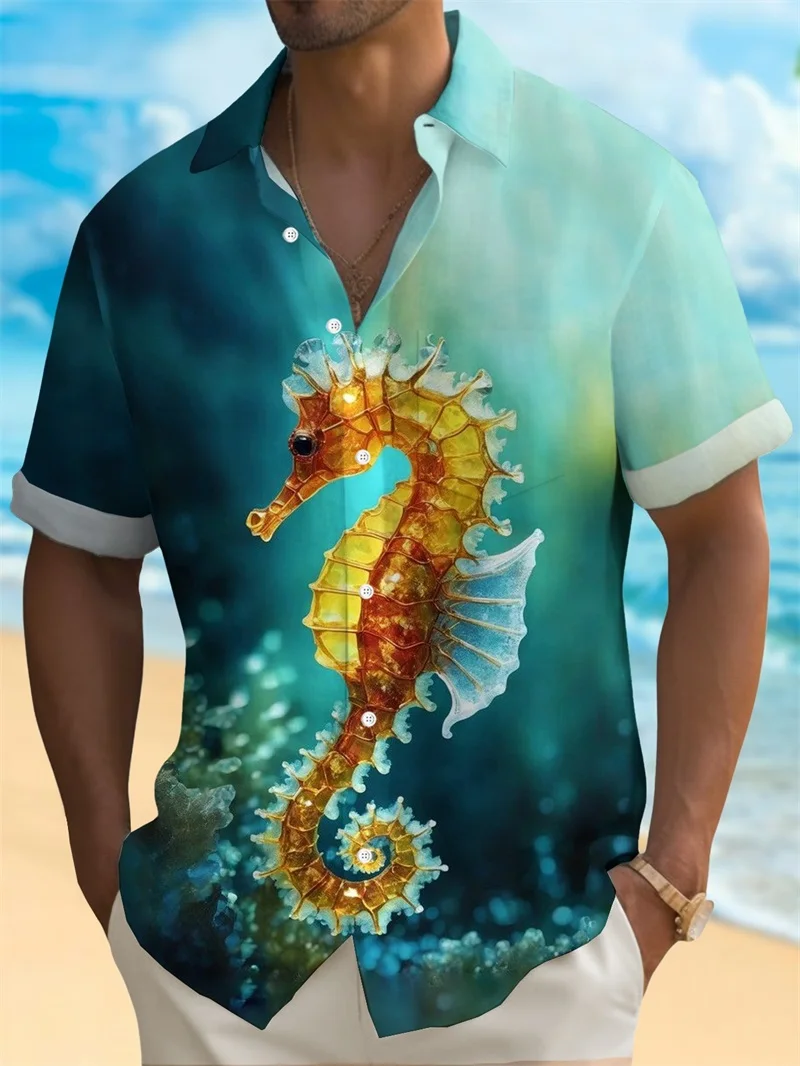 Summer Men's 3D Printed Marine Organism Graphic Hawaiian Shirt Summer Casual Short Sleeve Button Up Beach Shirts Blouse
Summer Men's 3D Printed Marine Organism Graphic Hawaiian Shirt Summer Casual Short Sleeve Button Up Beach Shirts Blouse