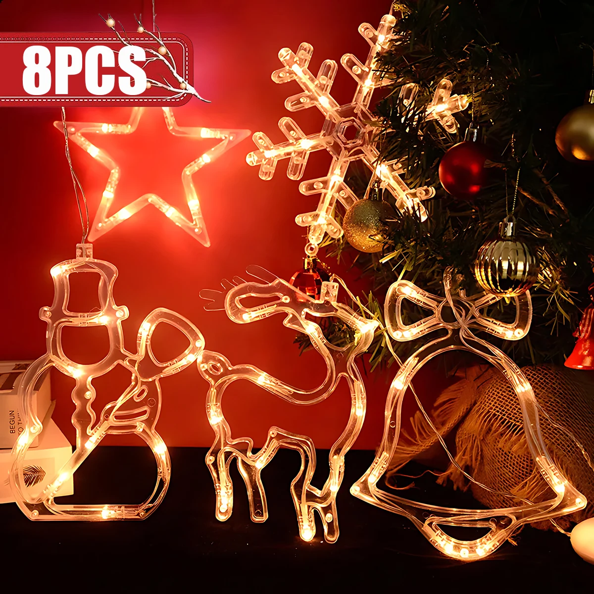 8PCS Santa Claus LED Suction Cup Lights Santa Claus Snowman Window Suction Cup Lights Christmas Tree Holiday Decoration Lights
8PCS Santa Claus LED Suction Cup Lights Santa Claus Snowman Window Suction Cup Lights Christmas Tree Holiday Decoration Lights