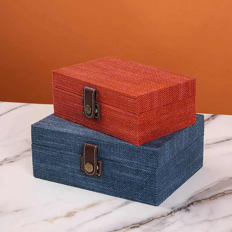 Solid Color Imitation Linen Rectangular Desktop Household Identification Sorting Storage Box, Wooden Jewelry Box
Solid Color Imitation Linen Rectangular Desktop Household Identification Sorting Storage Box, Wooden Jewelry Box