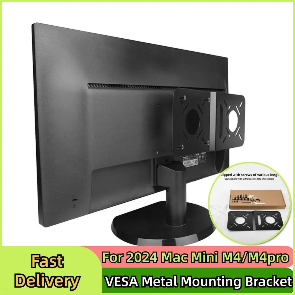 For 2024 Mac Mini M4/M4pro VESA Metal Mounting Bracket Anti-Scratch Monitor Mount Holder Hidden Bracket Cooling Dock Accessories
For 2024 Mac Mini M4/M4pro VESA Metal Mounting Bracket Anti-Scratch Monitor Mount Holder Hidden Bracket Cooling Dock Accessories