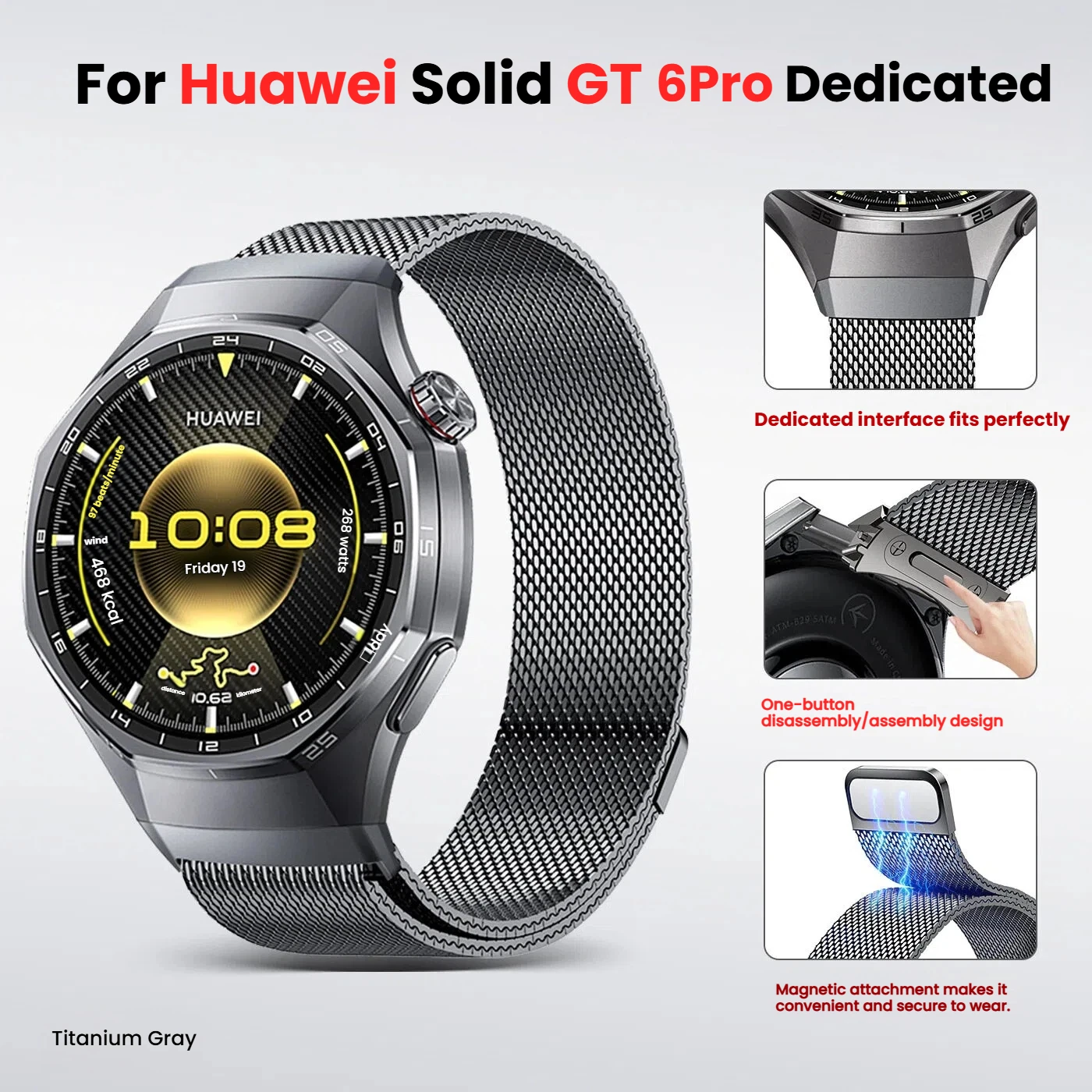 Titanium Strap for Huawei Watch GT6 Pro 46mm Luxury Magnetic Buckle No Gaps Replacement Band Metal Wristband Correa
Titanium Strap for Huawei Watch GT6 Pro 46mm Luxury Magnetic Buckle No Gaps Replacement Band Metal Wristband Correa