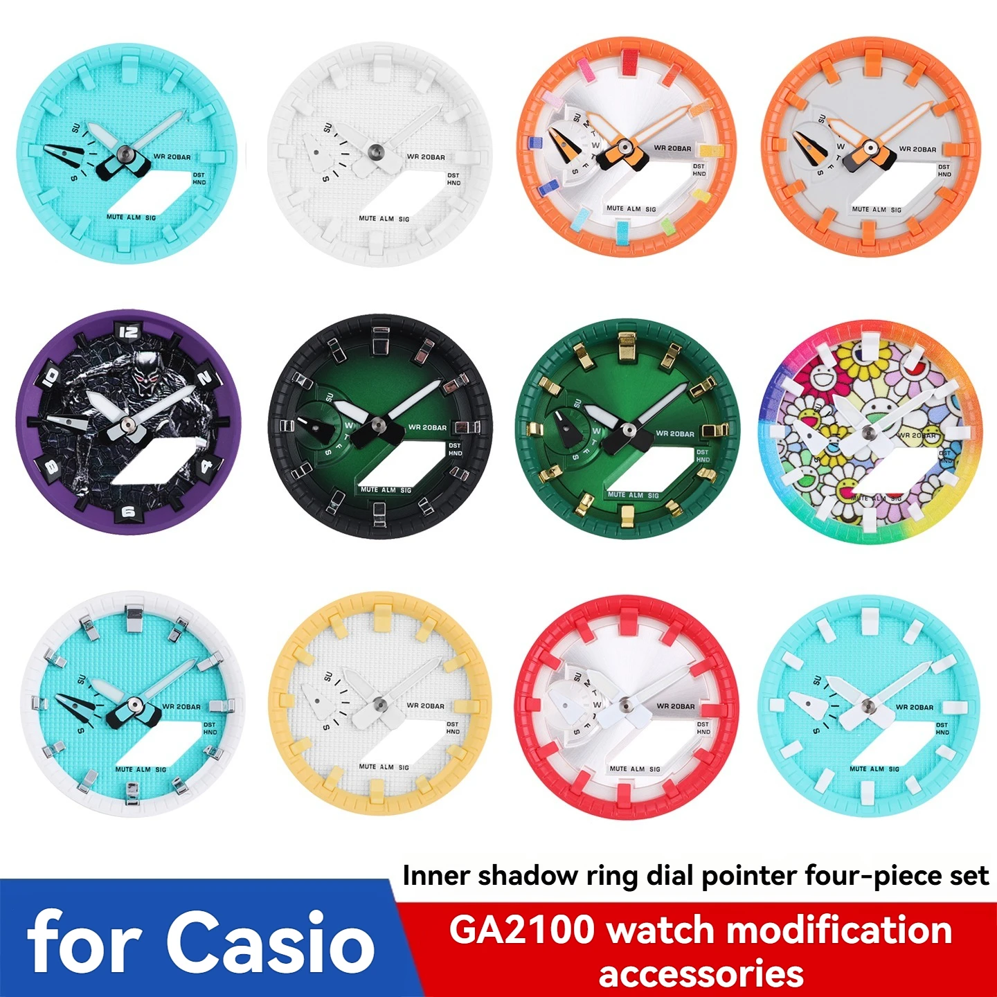 Watch Dial Mod Kit Luminous Index Hour Marker Inner Shadow Ring DIY Accessories For Casio G-Shock GA-2100 GA-2110 GA-B2100
Watch Dial Mod Kit Luminous Index Hour Marker Inner Shadow Ring DIY Accessories For Casio G-Shock GA-2100 GA-2110 GA-B2100