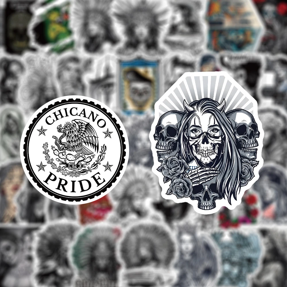 10/30/50pcs Chicano Style Immigrant Cartoon Stickers Creative Gothic Art Decals DIY Laptop Bike Phone Scrapbook Sticker Packing 
10/30/50pcs Chicano Style Immigrant Cartoon Stickers Creative Gothic Art Decals DIY Laptop Bike Phone Scrapbook Sticker Packing