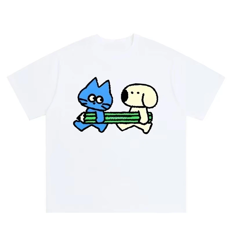 American Style Trendy Cartoon Print Men's and Women's Heavyweight Loose Pure Cotton Short-sleeved harajuku oversized t shirt
American Style Trendy Cartoon Print Men's and Women's Heavyweight Loose Pure Cotton Short-sleeved harajuku oversized t shirt