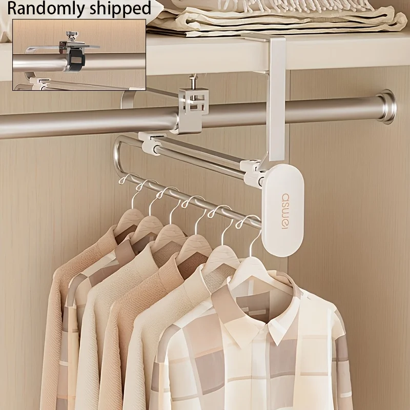 Telescopic Pull-out Pant Hanger, Stainless Steel Adjustable Closet Rod, Wardrobe Trouser Organizer Saving Storage Space
Telescopic Pull-out Pant Hanger, Stainless Steel Adjustable Closet Rod, Wardrobe Trouser Organizer Saving Storage Space