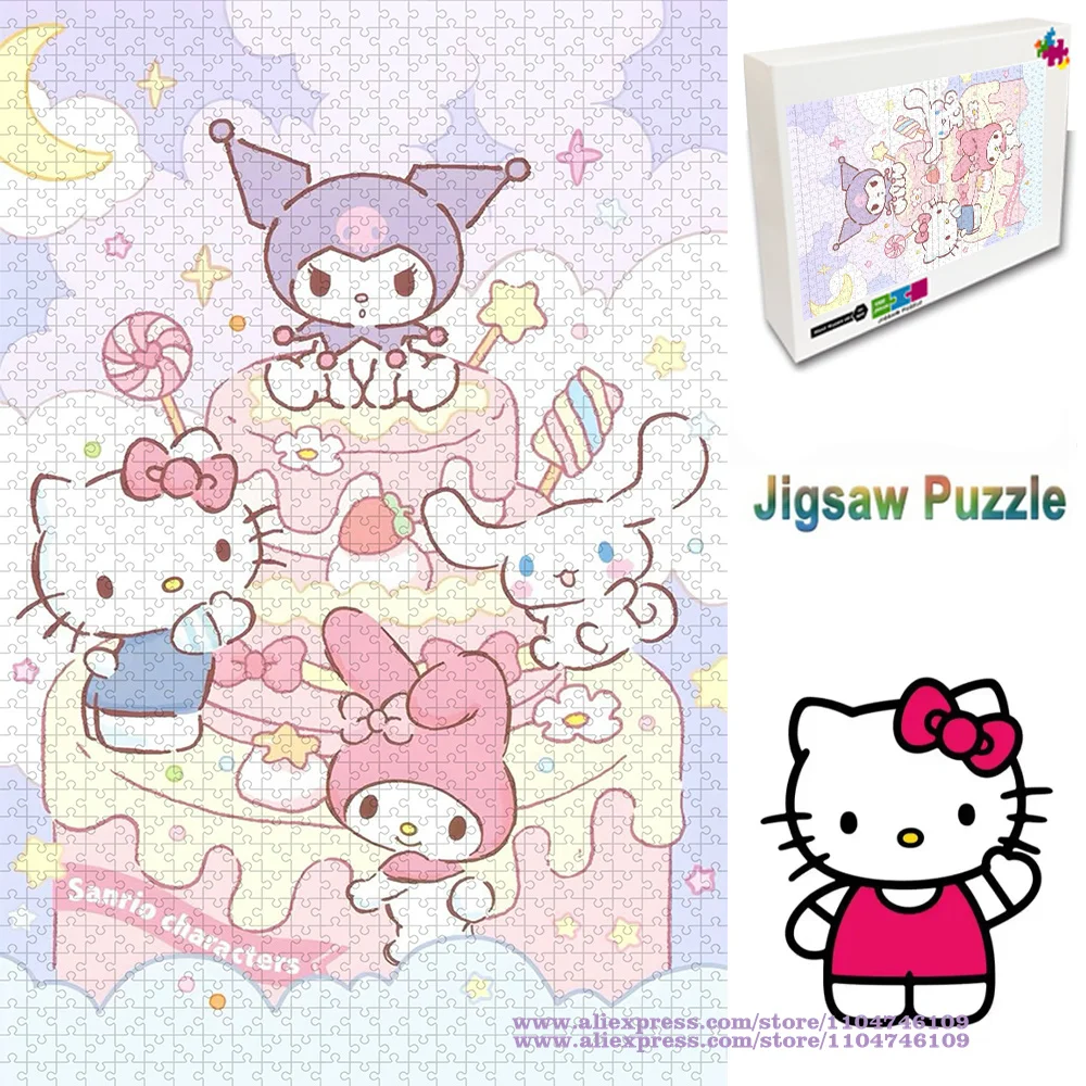Пазл с персонажами Sanrio, мультяшный аниме «Hello Kitty Kuromi My Melody», 108/200/300/500/1000/1500 шт., интеллектуальные пазлы
Пазл с персонажами Sanrio, мультяшный аниме «Hello Kitty Kuromi My Melody», 108/200/300/500/1000/1500 шт., интеллектуальные пазлы