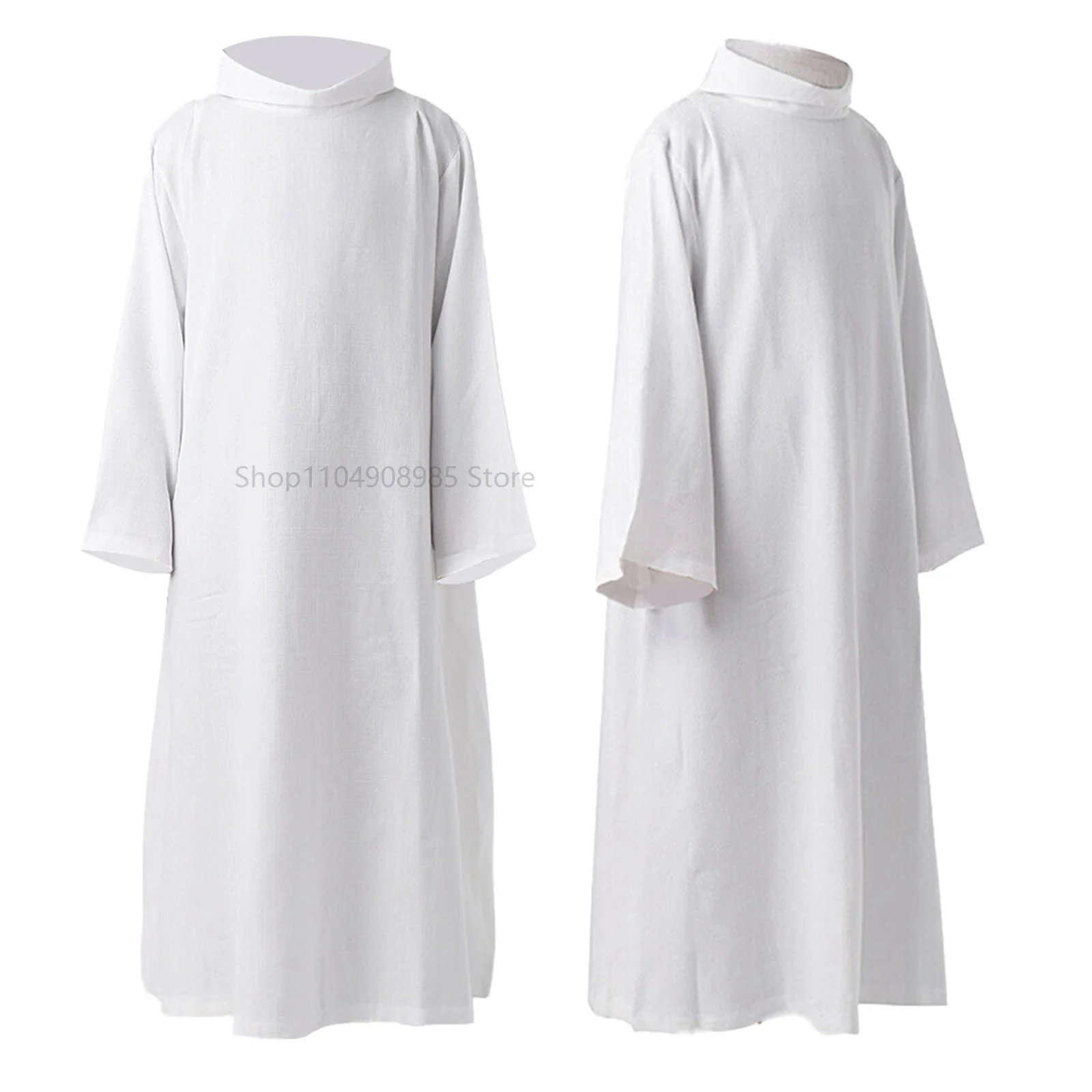 White Priest Robe Medieval Cospaly Costumes Costume Outfits Fantasia Halloween Carnival Party Clergy Robes Catholic Church
White Priest Robe Medieval Cospaly Costumes Costume Outfits Fantasia Halloween Carnival Party Clergy Robes Catholic Church