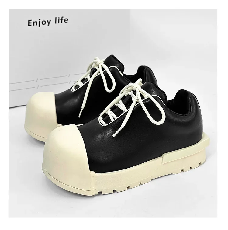 2025 Niche Design Models Big Head PU Leather Thick Bottom Small White Shoes Men's Ins Tide Sports Bread Board Shoes
2025 Niche Design Models Big Head PU Leather Thick Bottom Small White Shoes Men's Ins Tide Sports Bread Board Shoes