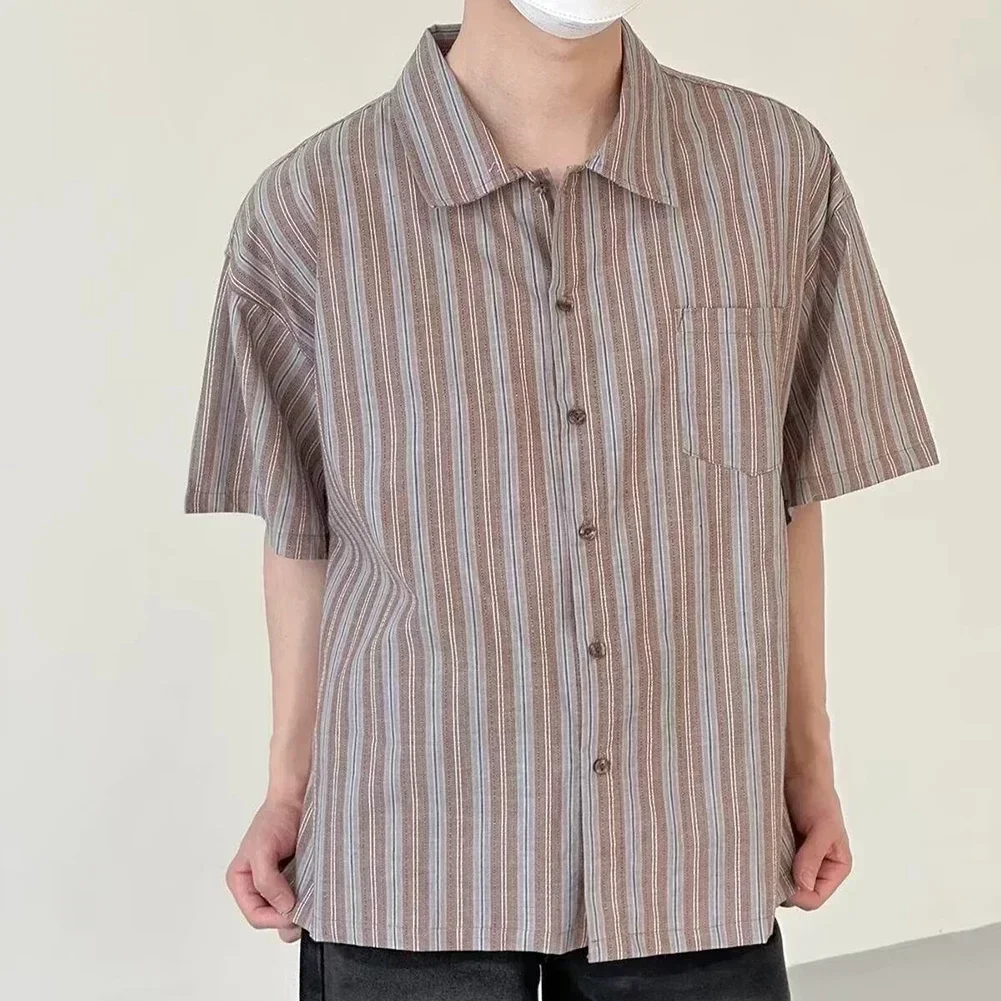 Beach Vacation Contrast Color Striped Casual Vintage Short Sleeve Vintage Casual Vacation Wear Slight Stretch Fabric
Beach Vacation Contrast Color Striped Casual Vintage Short Sleeve Vintage Casual Vacation Wear Slight Stretch Fabric