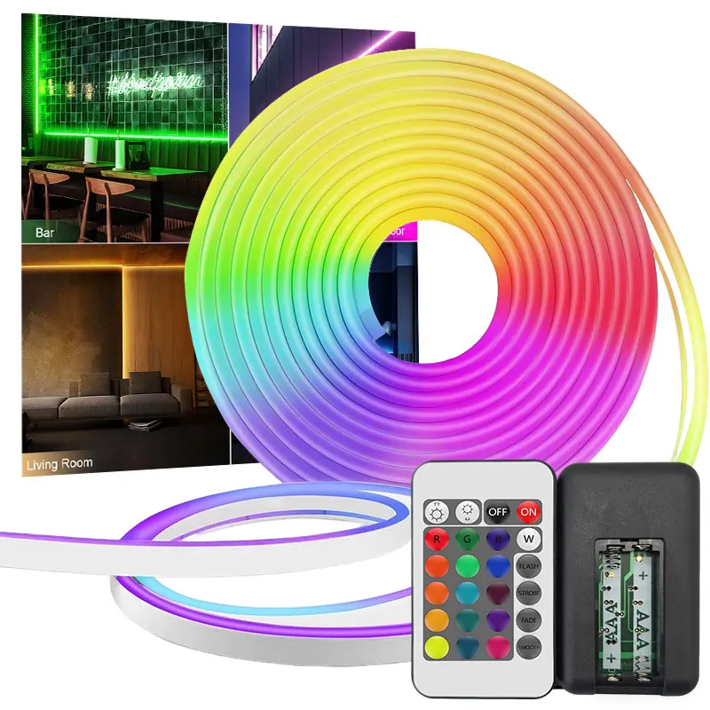 5V USB RGB Neon LED Strip IR Remote Control Color Changing Rope Lights for Bedroom Living Room
5V USB RGB Neon LED Strip IR Remote Control Color Changing Rope Lights for Bedroom Living Room